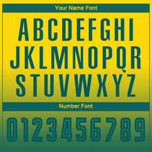 Load image into Gallery viewer, Custom Gold Teal Sublimation Long Sleeve Fade Fashion Soccer Uniform Jersey