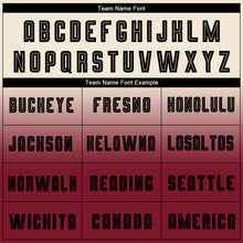 Load image into Gallery viewer, Custom Cream Black-Crimson Sublimation Long Sleeve Fade Fashion Soccer Uniform Jersey