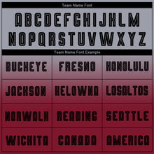 Load image into Gallery viewer, Custom Gray Black-Crimson Sublimation Long Sleeve Fade Fashion Soccer Uniform Jersey