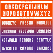 Load image into Gallery viewer, Custom Orange White-Purple Sublimation Long Sleeve Fade Fashion Soccer Uniform Jersey