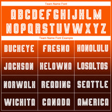 Load image into Gallery viewer, Custom Orange White-Brown Sublimation Long Sleeve Fade Fashion Soccer Uniform Jersey