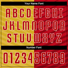 Load image into Gallery viewer, Custom Gold Red-White Sublimation Soccer Uniform Jersey