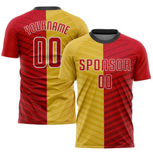 Load image into Gallery viewer, Custom Gold Red-White Sublimation Soccer Uniform Jersey