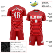 Load image into Gallery viewer, Custom Red White Sublimation Soccer Uniform Jersey