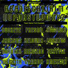 Load image into Gallery viewer, Custom Black Black Neon Green-Royal Sublimation Soccer Uniform Jersey