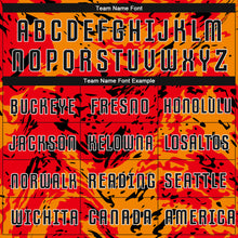 Load image into Gallery viewer, Custom Red Black-Gold Sublimation Soccer Uniform Jersey