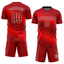 Load image into Gallery viewer, Custom Red Crimson-White Sublimation Soccer Uniform Jersey
