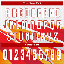 Load image into Gallery viewer, Custom Red White-Gold Sublimation Soccer Uniform Jersey