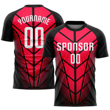 Load image into Gallery viewer, Custom Red White-Black Sublimation Soccer Uniform Jersey