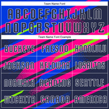 Load image into Gallery viewer, Custom Figure Navy Royal-Pink Sublimation Soccer Uniform Jersey