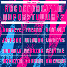 Load image into Gallery viewer, Custom Figure Pink-Royal Sublimation Soccer Uniform Jersey