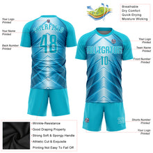 Load image into Gallery viewer, Custom Sky Blue Lakes Blue-White Sublimation Soccer Uniform Jersey
