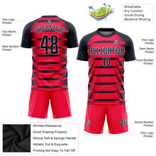 Load image into Gallery viewer, Custom Red Navy-White Sublimation Soccer Uniform Jersey
