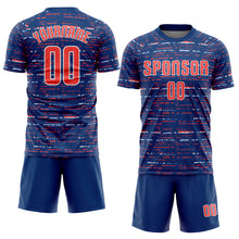Load image into Gallery viewer, Custom Royal Orange-White Sublimation Soccer Uniform Jersey