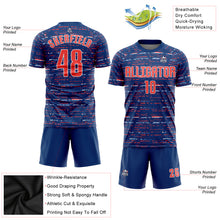 Load image into Gallery viewer, Custom Royal Orange-White Sublimation Soccer Uniform Jersey