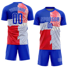 Load image into Gallery viewer, Custom Royal Royal-Red Sublimation Soccer Uniform Jersey