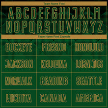 Load image into Gallery viewer, Custom Black Green-Old Gold Sublimation Soccer Uniform Jersey