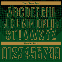 Load image into Gallery viewer, Custom Black Green-Old Gold Sublimation Soccer Uniform Jersey