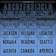 Load image into Gallery viewer, Custom Light Blue Black Sublimation Soccer Uniform Jersey