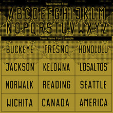 Load image into Gallery viewer, Custom Old Gold Black Sublimation Soccer Uniform Jersey