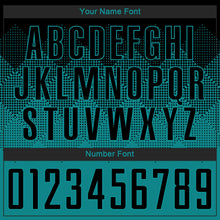 Load image into Gallery viewer, Custom Teal Black Sublimation Soccer Uniform Jersey