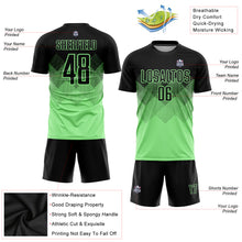 Load image into Gallery viewer, Custom Pea Green Black Sublimation Soccer Uniform Jersey