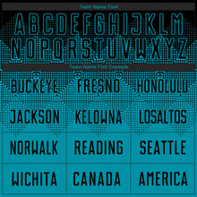 Load image into Gallery viewer, Custom Teal Black Sublimation Soccer Uniform Jersey