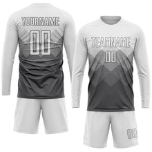 Load image into Gallery viewer, Custom Steel Gray White Sublimation Soccer Uniform Jersey