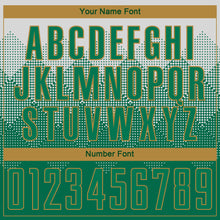 Load image into Gallery viewer, Custom White Kelly Green-Old Gold Sublimation Soccer Uniform Jersey