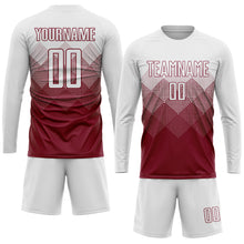Load image into Gallery viewer, Custom Crimson White Sublimation Soccer Uniform Jersey