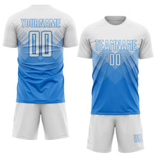 Load image into Gallery viewer, Custom Powder Blue White Sublimation Soccer Uniform Jersey