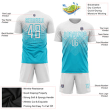 Load image into Gallery viewer, Custom Lakes Blue White Sublimation Soccer Uniform Jersey