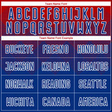 Load image into Gallery viewer, Custom Red Royal-White Sublimation Soccer Uniform Jersey