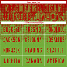 Load image into Gallery viewer, Custom Neon Green Red Sublimation Soccer Uniform Jersey