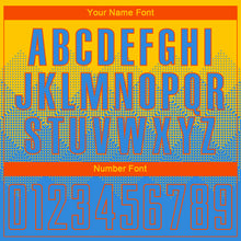 Load image into Gallery viewer, Custom Gold Powder Blue-Orange Sublimation Soccer Uniform Jersey