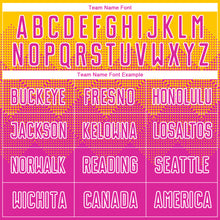 Load image into Gallery viewer, Custom Gold Deep Pink-White Sublimation Soccer Uniform Jersey