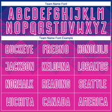 Load image into Gallery viewer, Custom Royal Deep Pink-White Sublimation Soccer Uniform Jersey