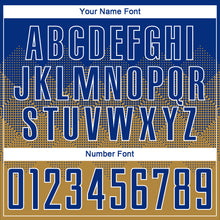 Load image into Gallery viewer, Custom Old Gold Royal-White Sublimation Soccer Uniform Jersey