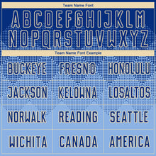 Load image into Gallery viewer, Custom Light Blue Royal-Cream Sublimation Soccer Uniform Jersey