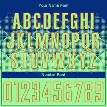 Load image into Gallery viewer, Custom Royal Pea Green-Orange Sublimation Soccer Uniform Jersey