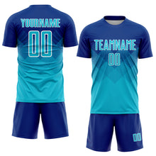Load image into Gallery viewer, Custom Royal Lakes Blue-White Sublimation Soccer Uniform Jersey