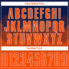 Load image into Gallery viewer, Custom Navy Orange-White Sublimation Soccer Uniform Jersey