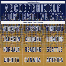 Load image into Gallery viewer, Custom Old Gold Navy-White Sublimation Soccer Uniform Jersey