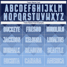 Load image into Gallery viewer, Custom Navy Light Blue-White Sublimation Soccer Uniform Jersey