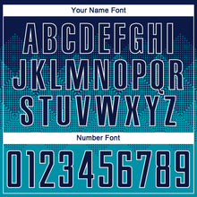 Load image into Gallery viewer, Custom Teal Navy-White Sublimation Soccer Uniform Jersey