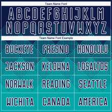 Load image into Gallery viewer, Custom Aqua Navy-White Sublimation Soccer Uniform Jersey