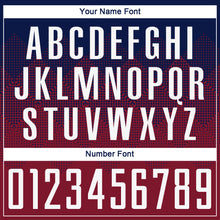 Load image into Gallery viewer, Custom Navy White-Crimson Sublimation Soccer Uniform Jersey