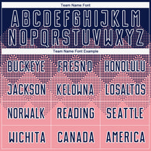 Load image into Gallery viewer, Custom Medium Pink Navy-White Sublimation Soccer Uniform Jersey