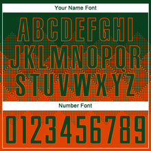 Load image into Gallery viewer, Custom Orange Green Sublimation Soccer Uniform Jersey