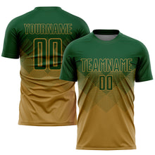 Load image into Gallery viewer, Custom Old Gold Green Sublimation Soccer Uniform Jersey
